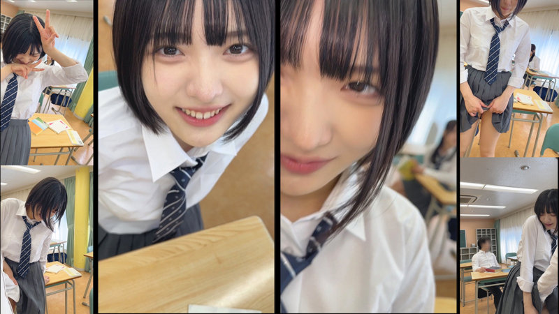 【黒髪ボブ】校内で人目をはばからずイチャつく姿がかわいらしい_2