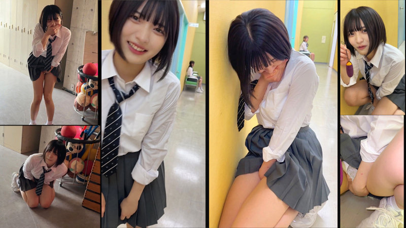 【黒髪ボブ】校内で人目をはばからずイチャつく姿がかわいらしい_4